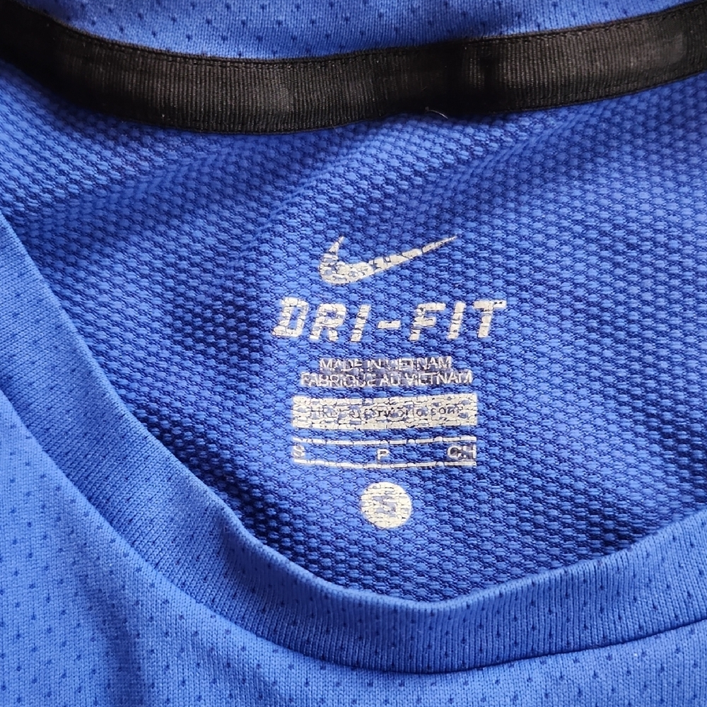 3/$20 Nike Blue Long Sleeve Dri Fit Shirt - Picture 3 of 5